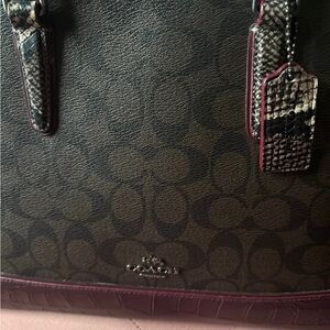 Coach Brown and Burgundy Satchel